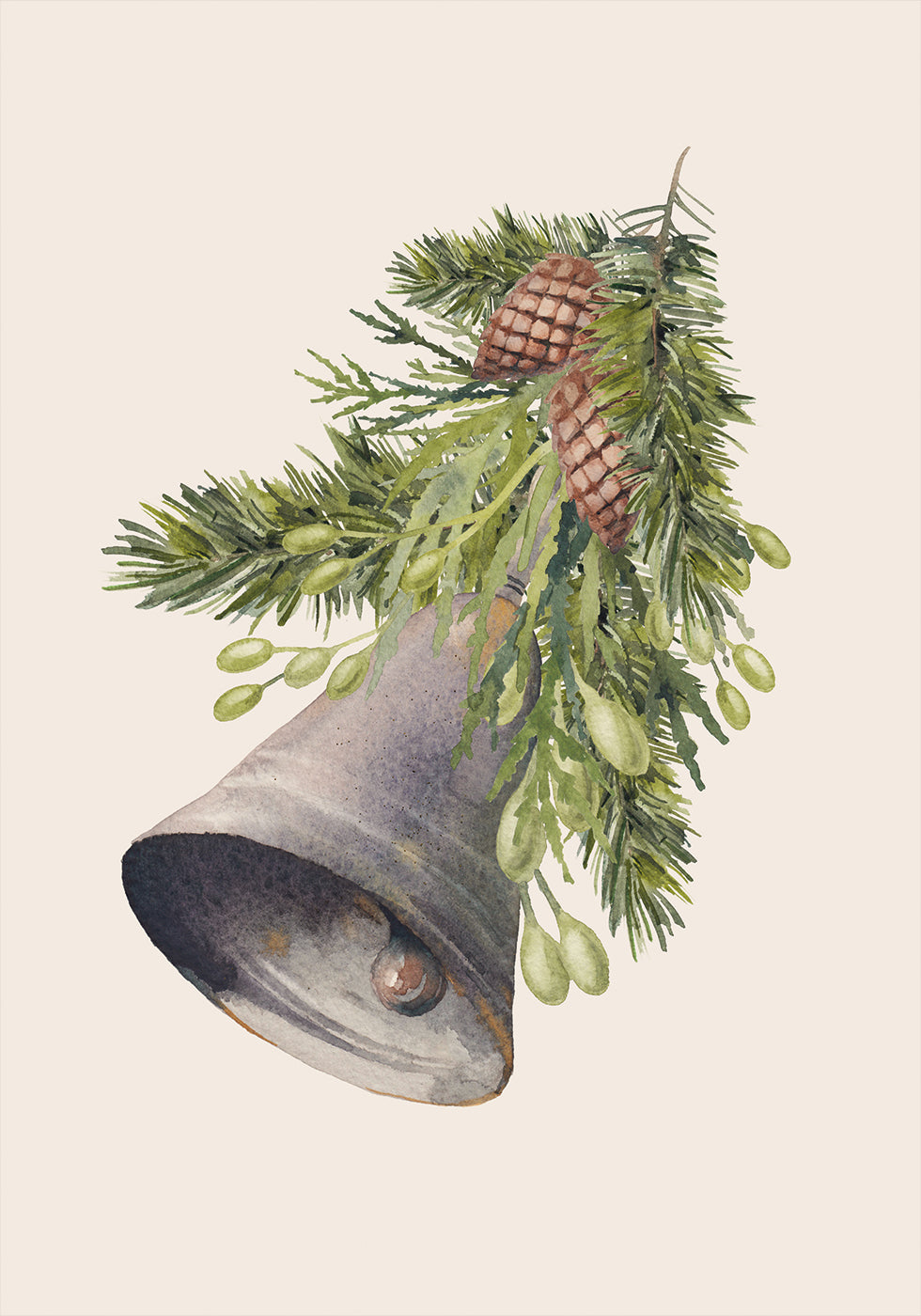 Aquarell-Weihnachtsglocken-Poster - Posterbox.dk