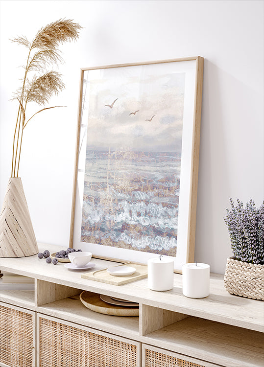 Aquarell-Meerblick-Serenity-Poster - Posterbox.dk