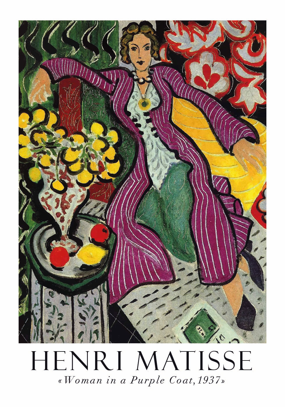 Frau im lila Mantel Poster - Posterbox.dk