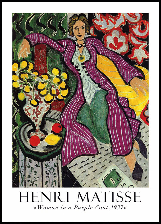 Frau im lila Mantel Poster - Posterbox.dk
