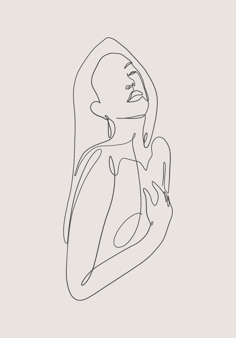 Frau im Line-Art-Poster - Posterbox.dk