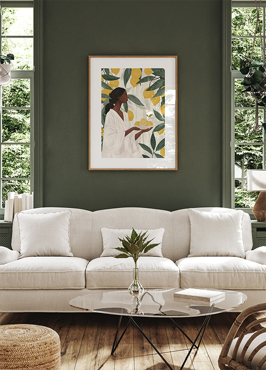 Frau mit Zitronen Poster - Posterbox.dk