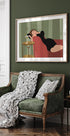 Frau mit Martini Poster - Posterbox.dk