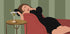 Frau mit Martini Poster - Posterbox.dk