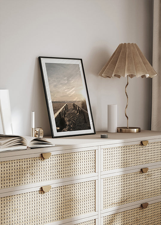 Hölzerner Weg zum Ozean Poster - Posterbox.dk