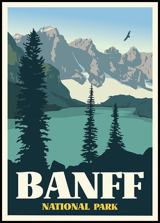 Banff National Park Travel Print Plakat - Posterbox