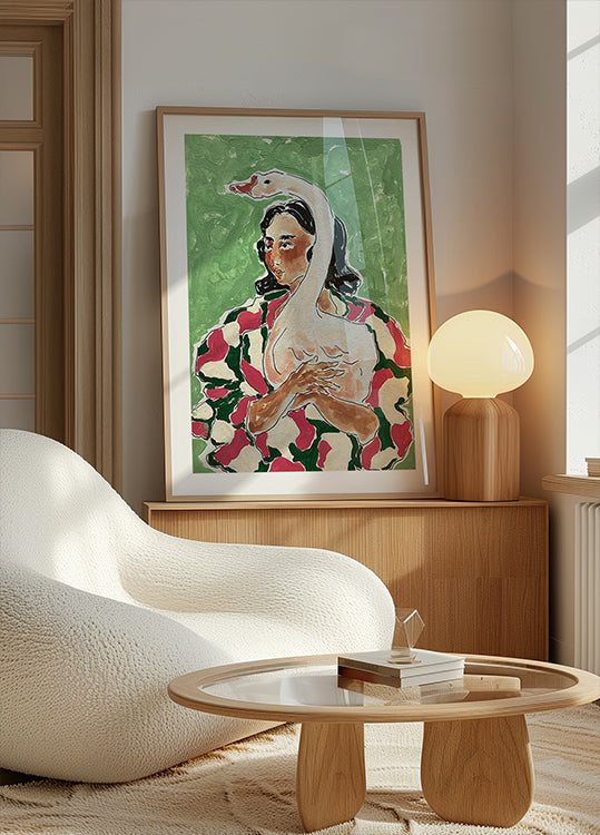 Girl With Duck Plakat - Posterbox