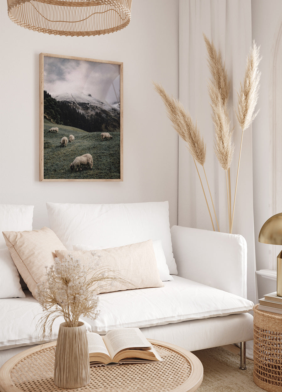 Schafe in den Alpen Poster - Posterbox.dk