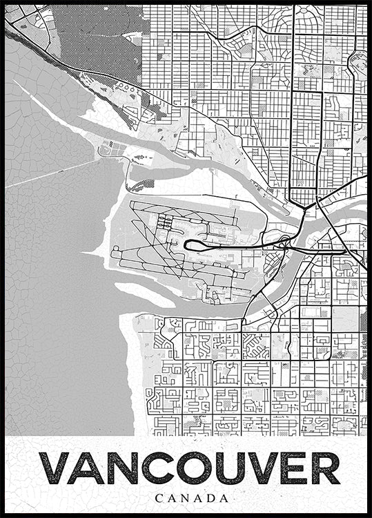 Vancouver White Plakat - Posterbox