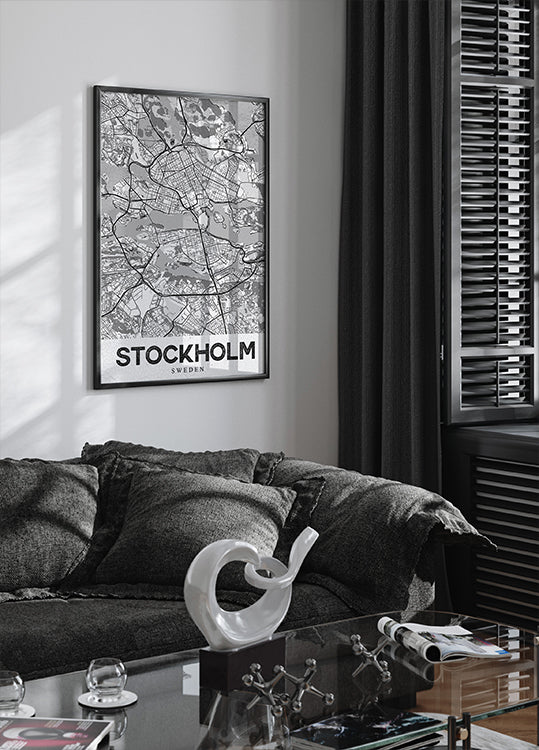 Stockholm White Plakat - Posterbox