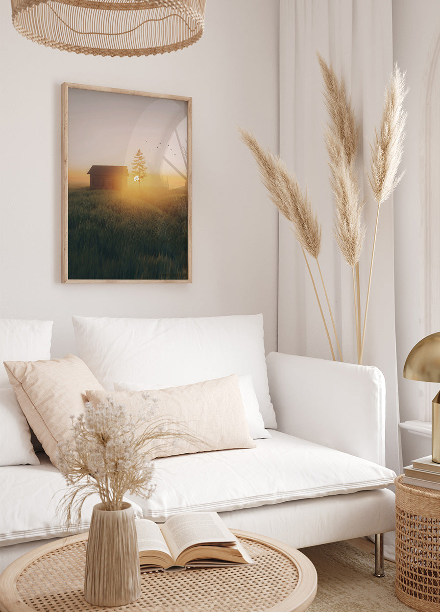 Poster „Sonnenuntergang im Feld“ - Posterbox.dk