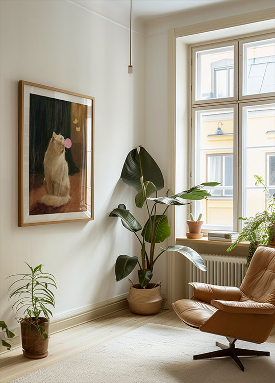 Bubble Gum and Cat Plakat - Posterbox