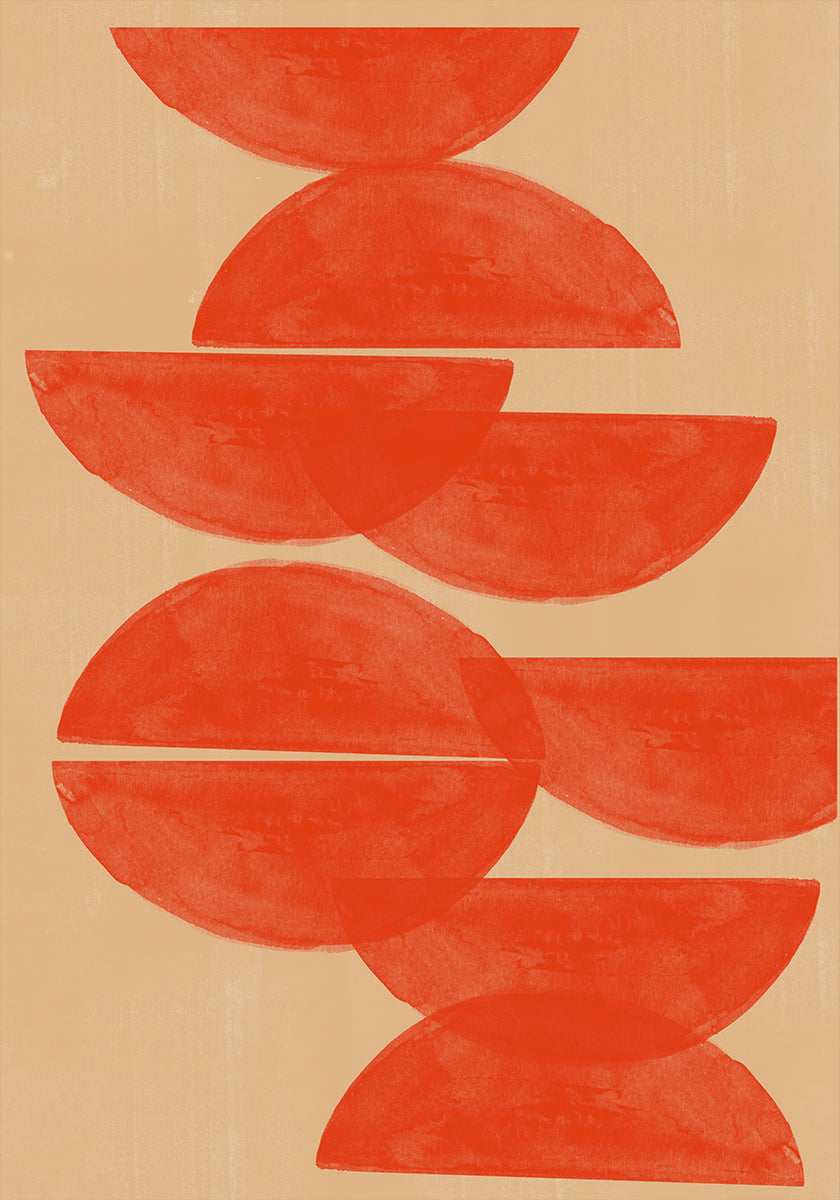 Crimson Symmetry Plakat - Posterbox