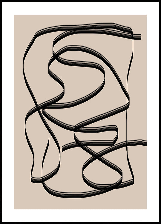 Flowing Lines Maze - Posterbox