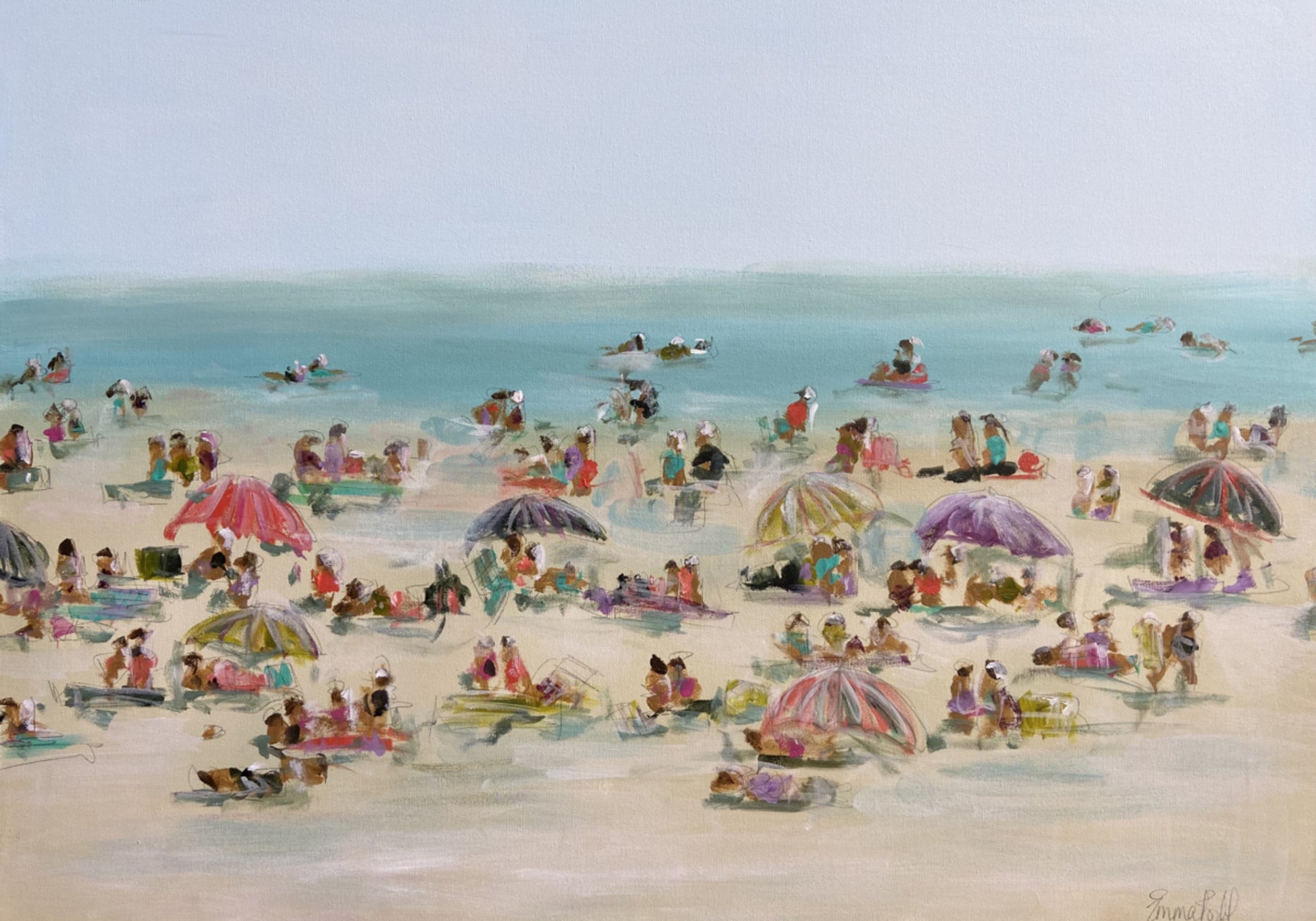 Lebendiger Strandtag