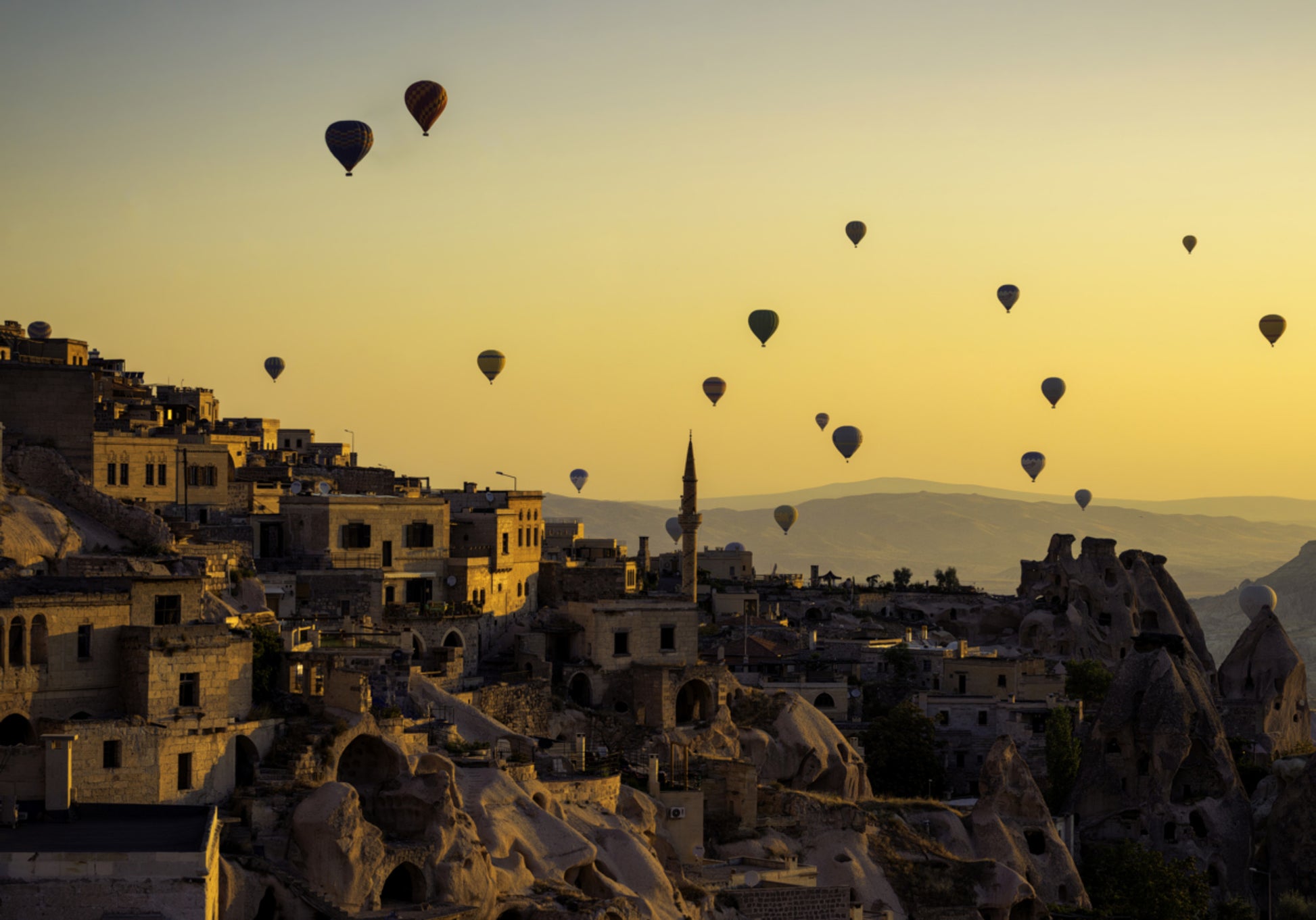 Heißluftballons Kappadokien Sonnenaufgang