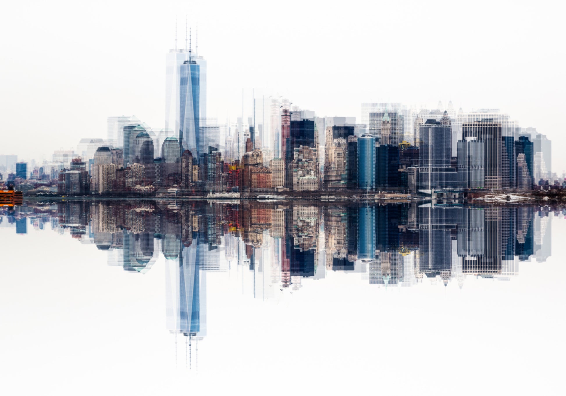 Abstrakte Manhattan-Skyline