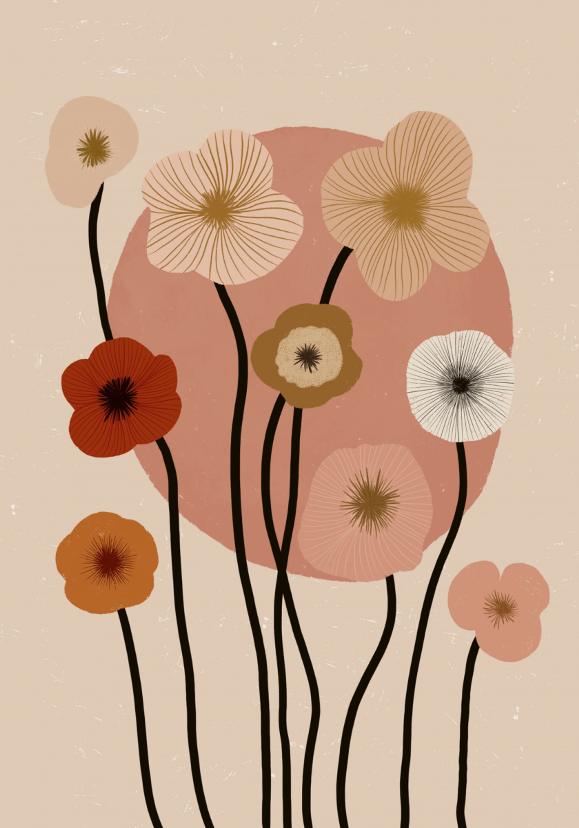 Boho Blumensonnenuntergang