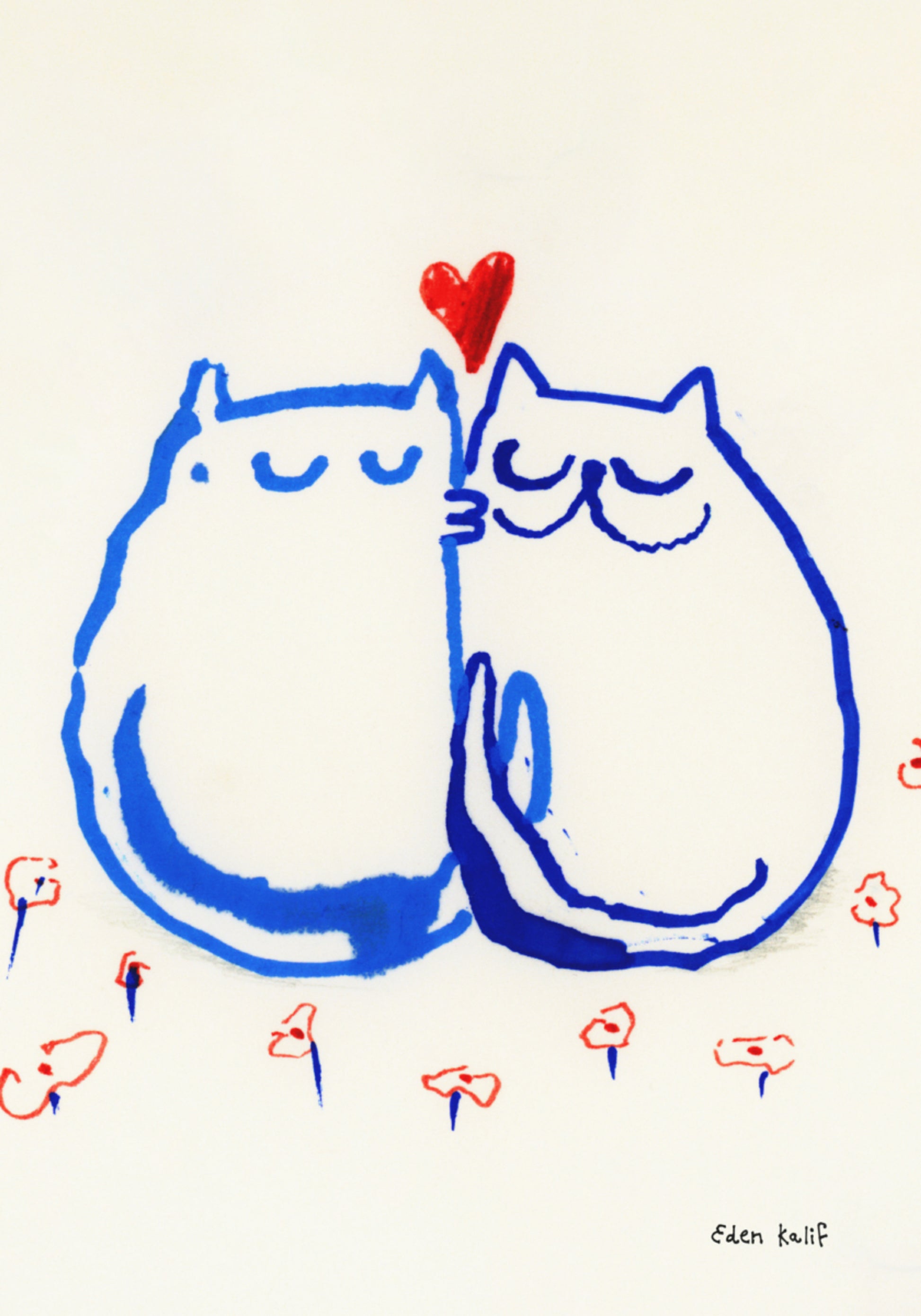 Liebevolle Katzen
