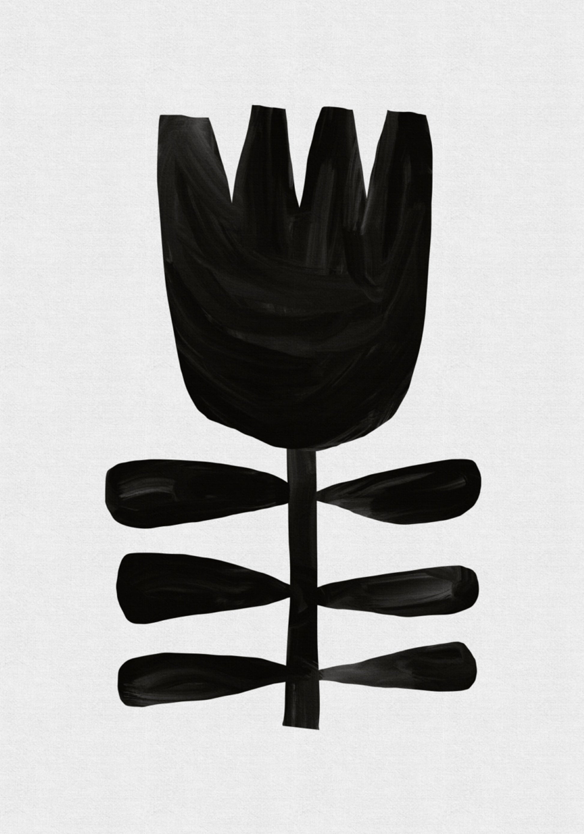 Schwarze abstrakte Blume