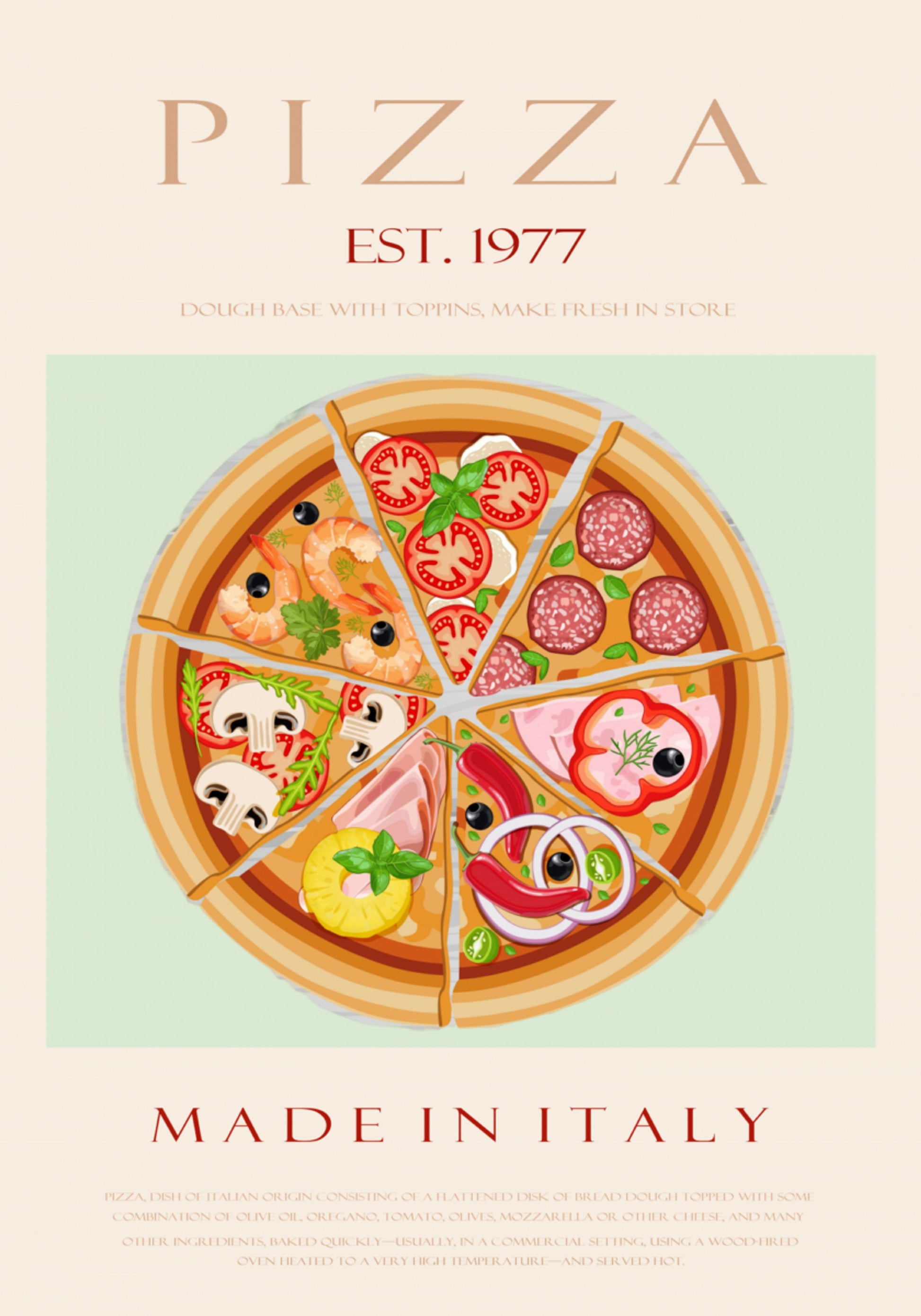 Italienische Pizza-Sorte
