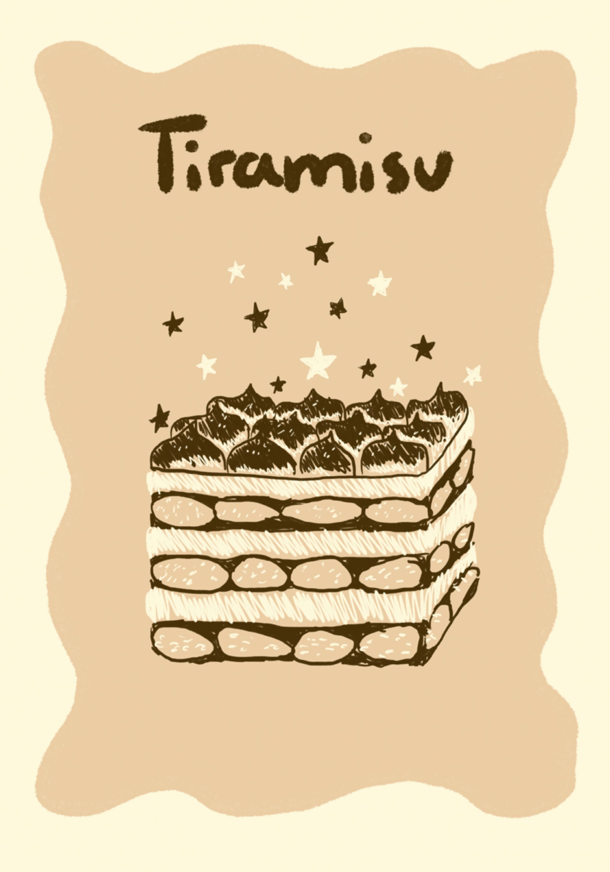 Tiramisu mit Sternen