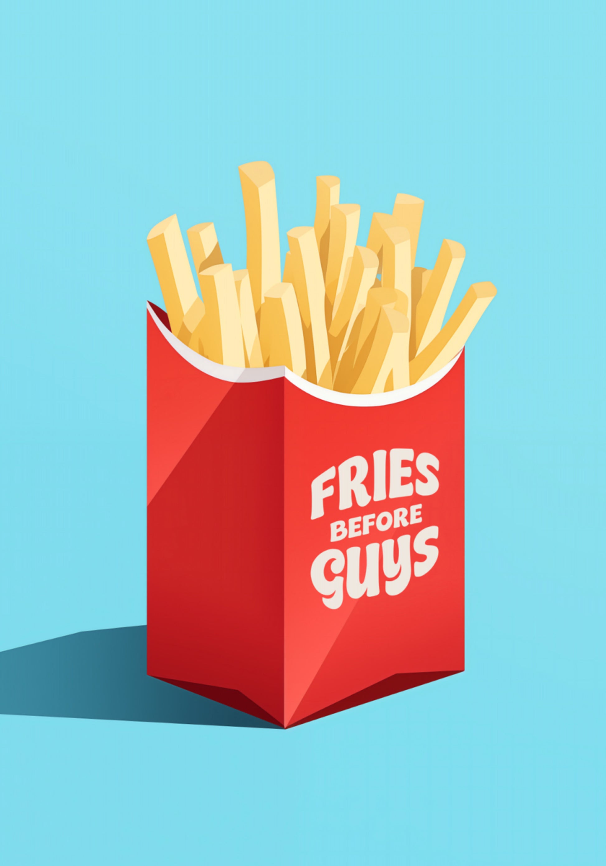 Pommes vor Jungs
