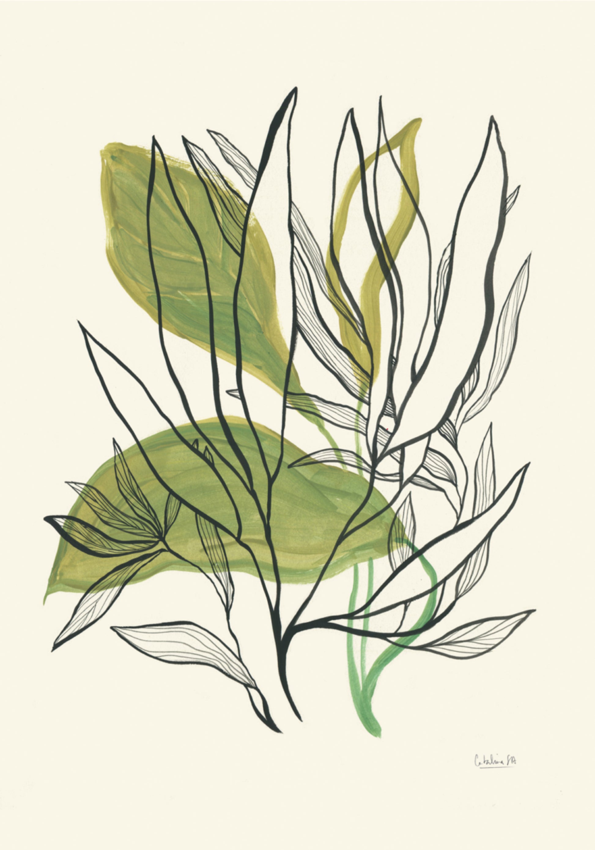 Moderne botanische Blätter