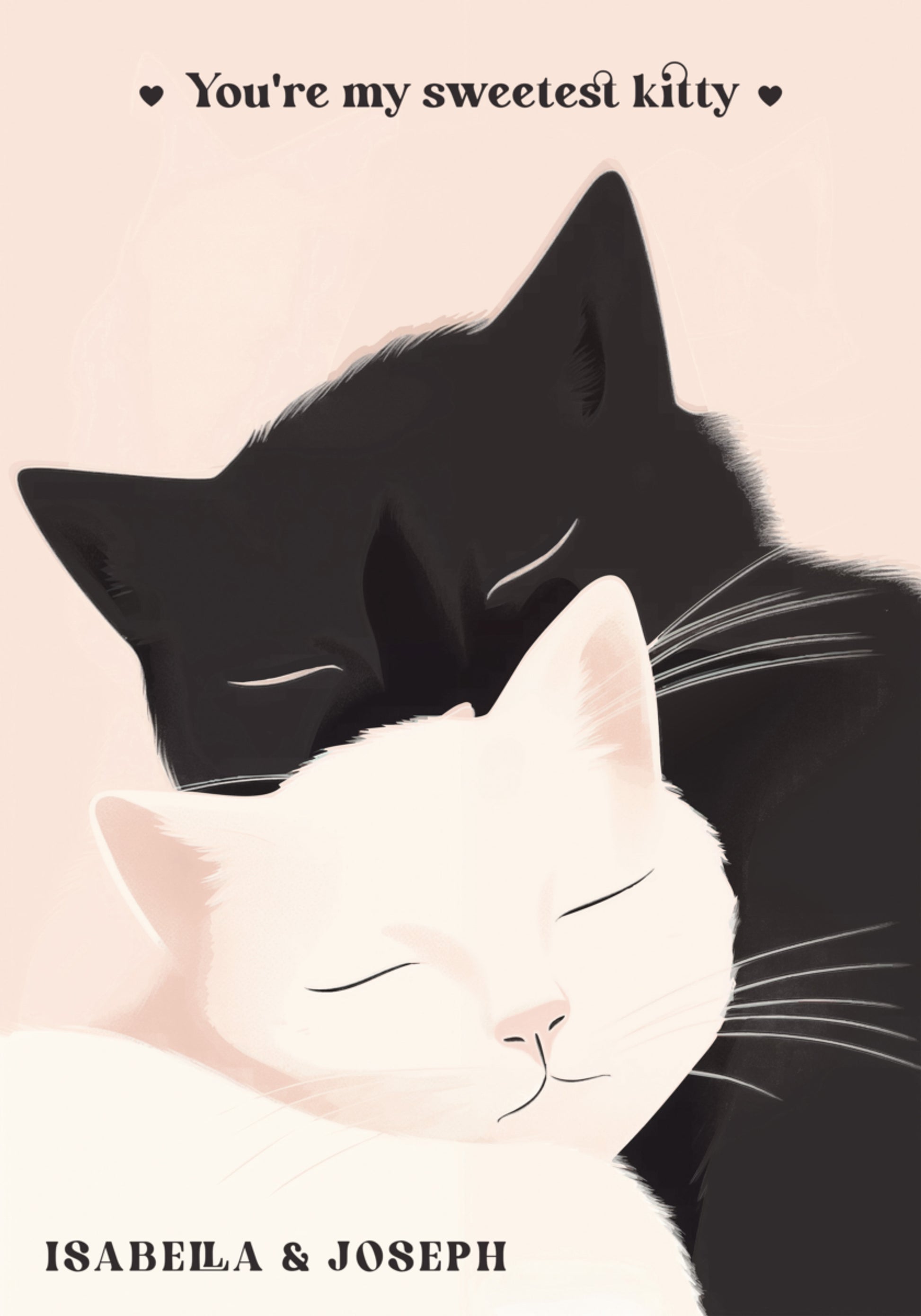 Unpersönliche Illustration der Katzenliebe