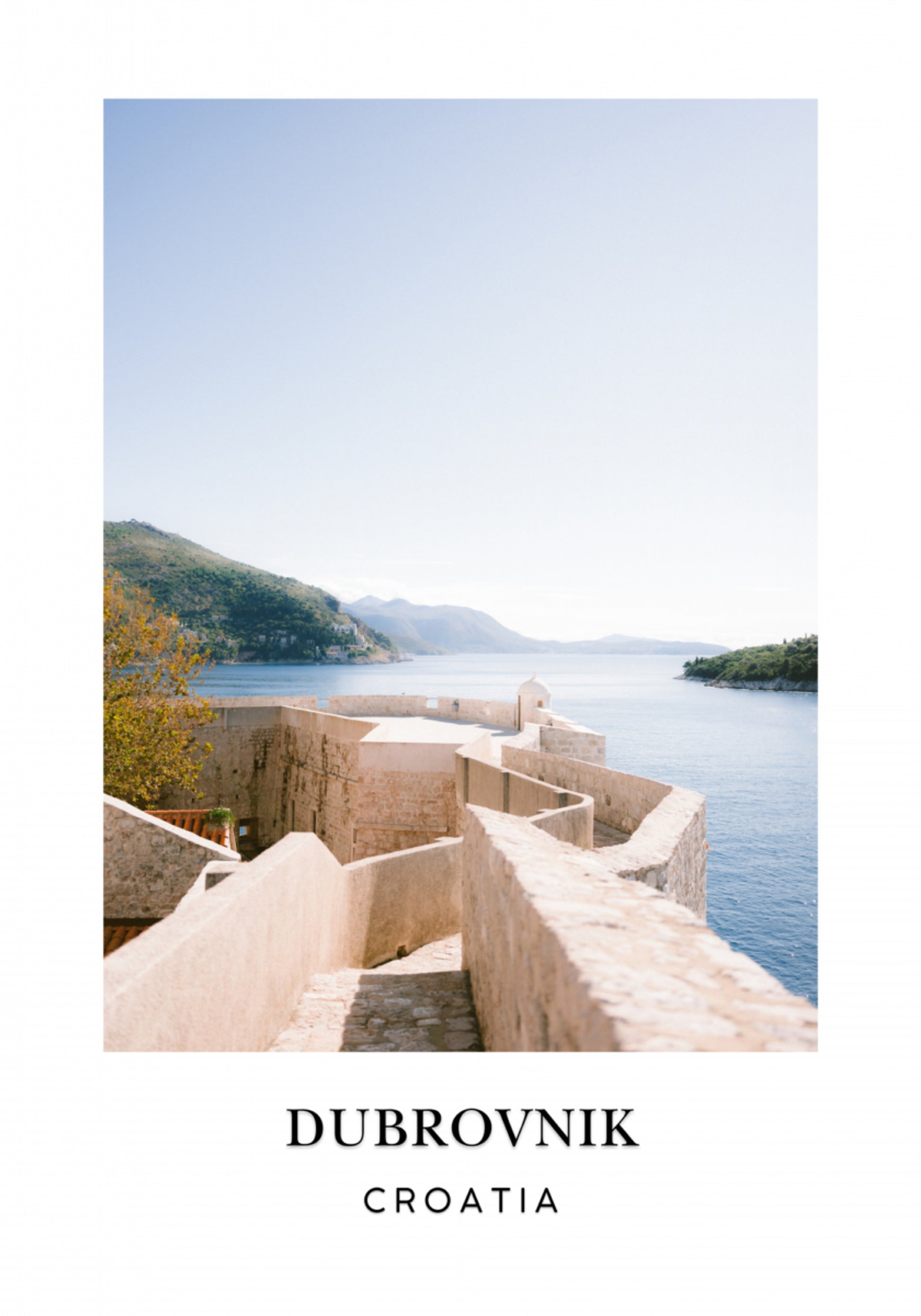 Wand von Dubrovnik Kroatien Reiseplakat