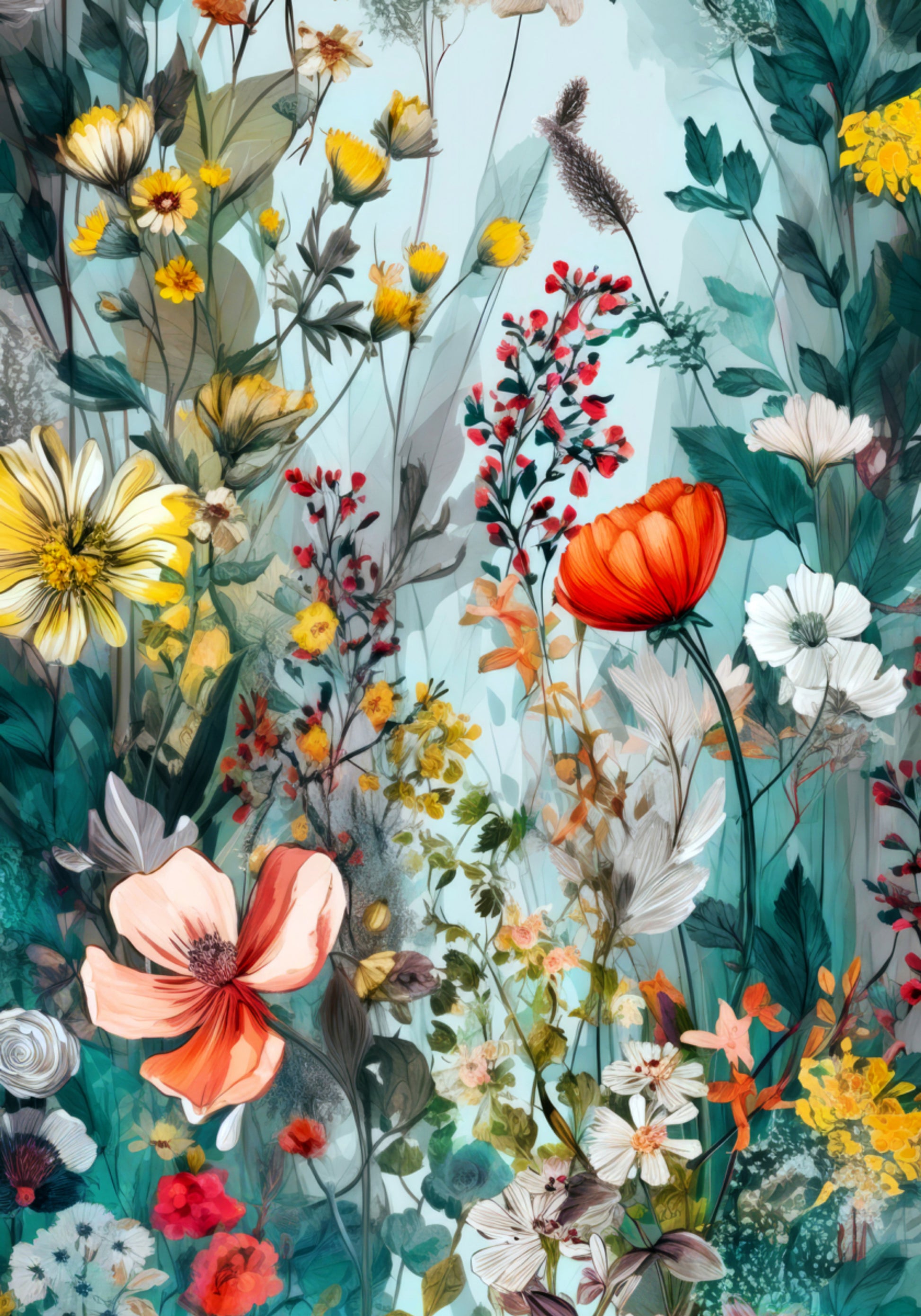 Lebendige Gartenblüten