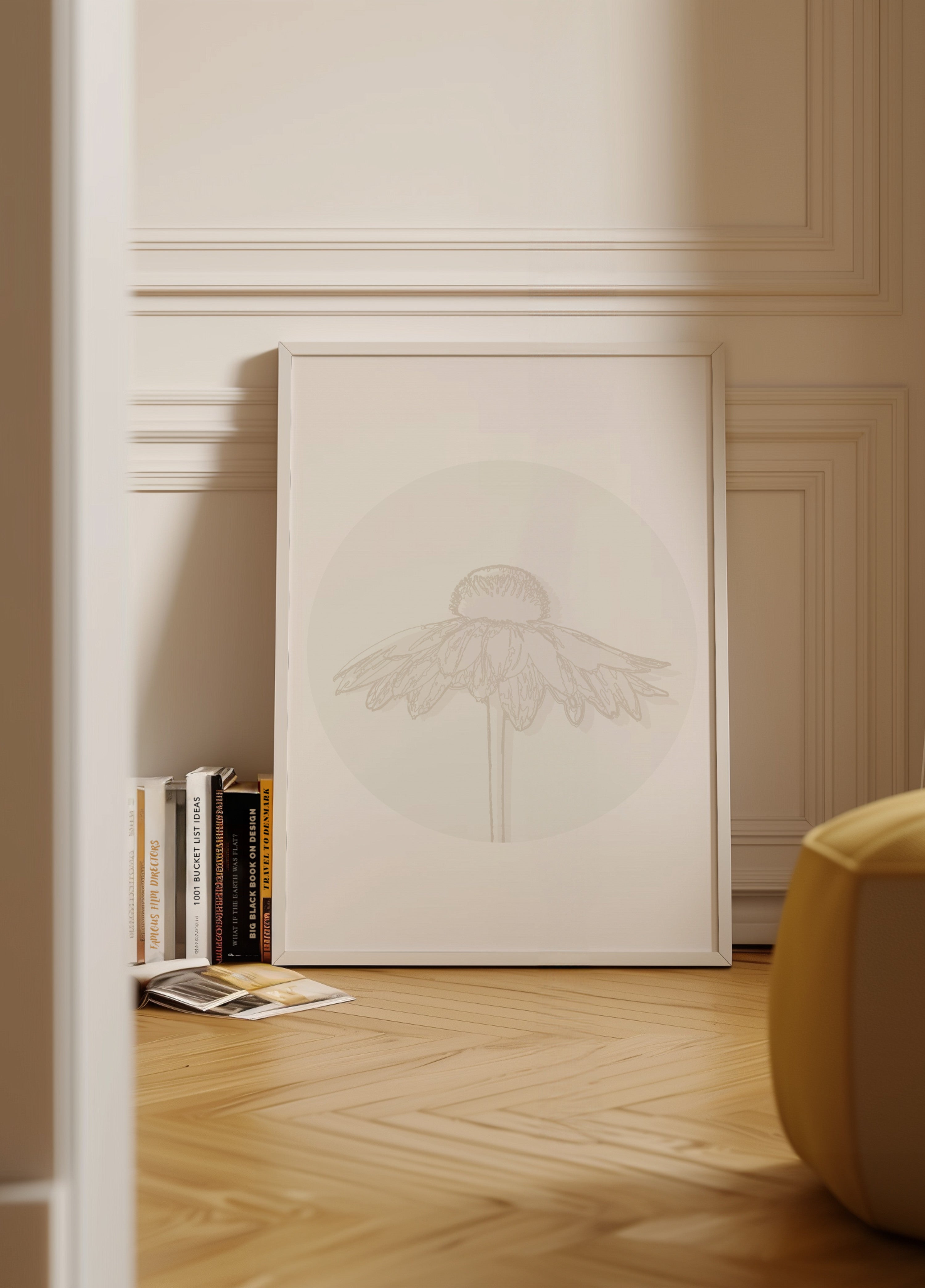 Minimalistische Sonnenhutblüte