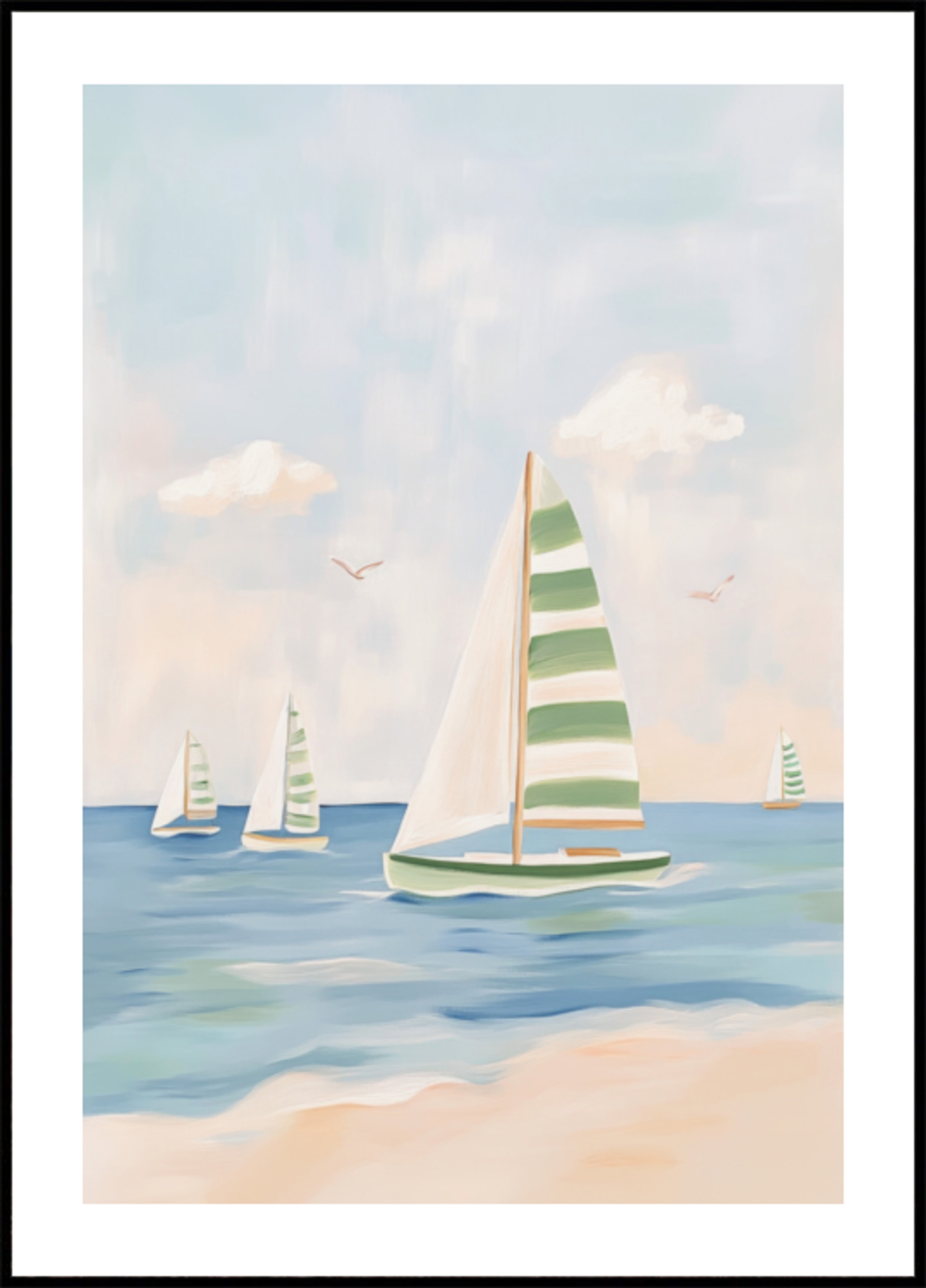 Sommer-Segelboot-Gelassenheit