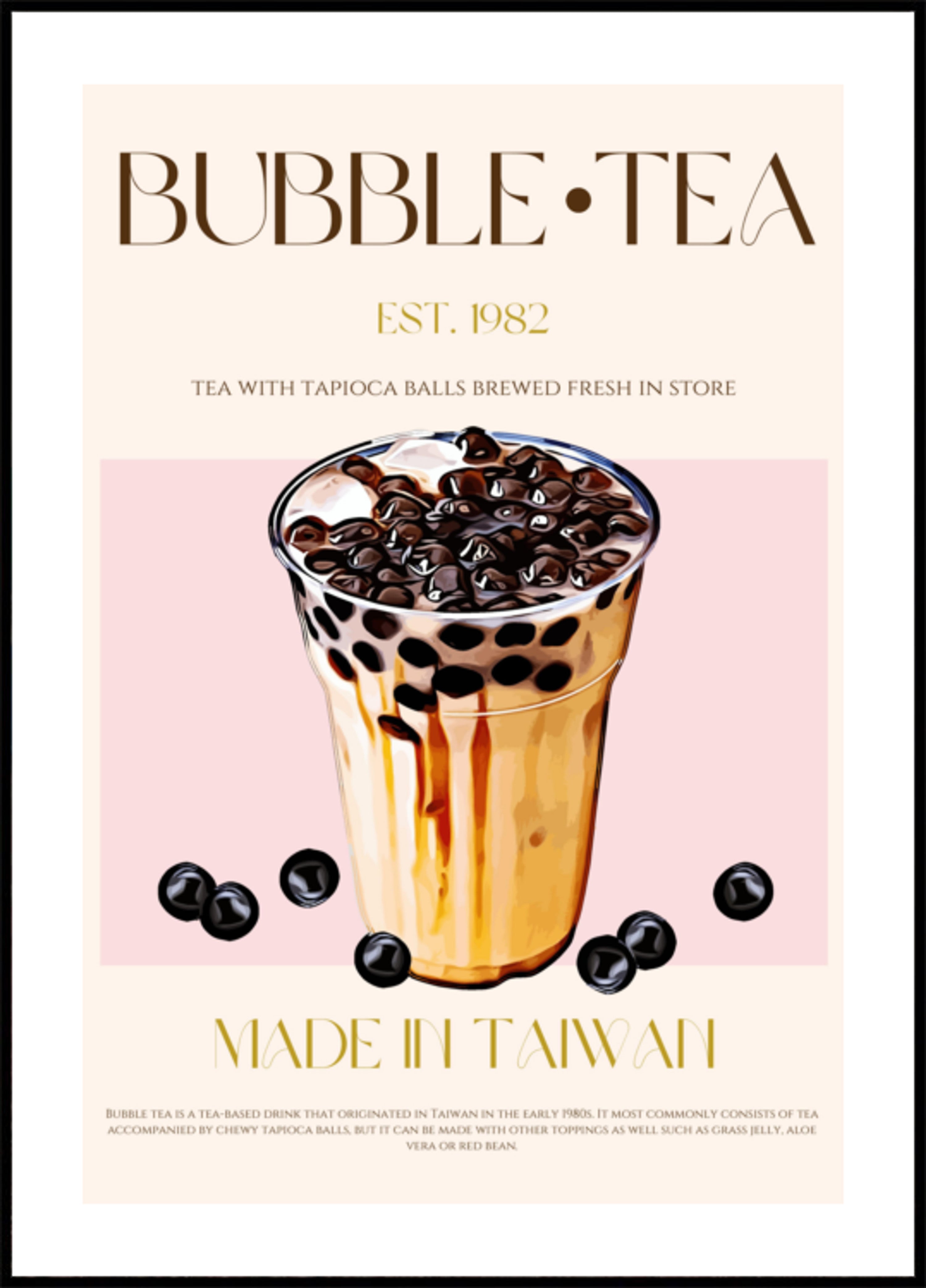Eisgekühlter Bubble Tea