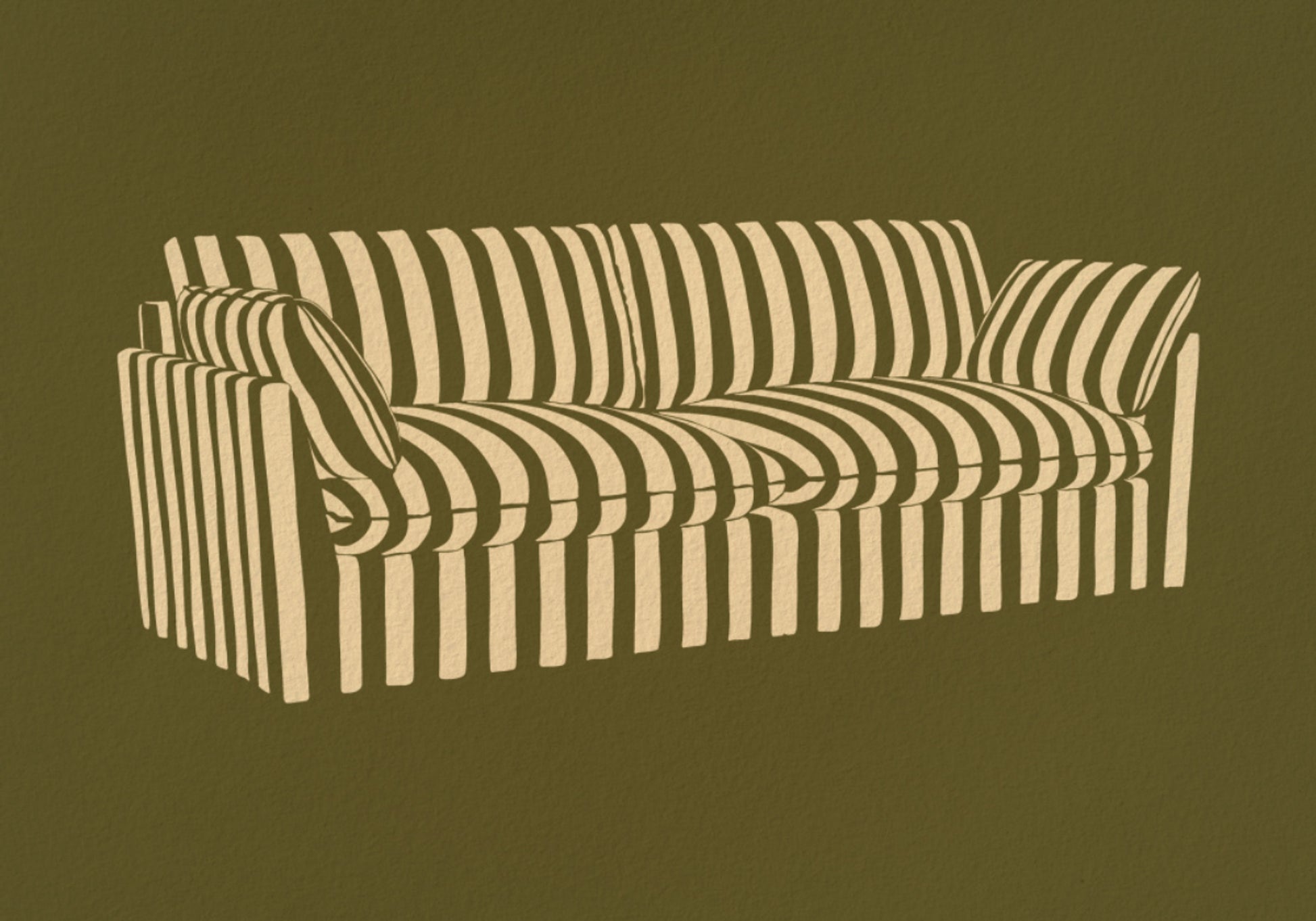 Gestreiftes Sofa-Klassiker
