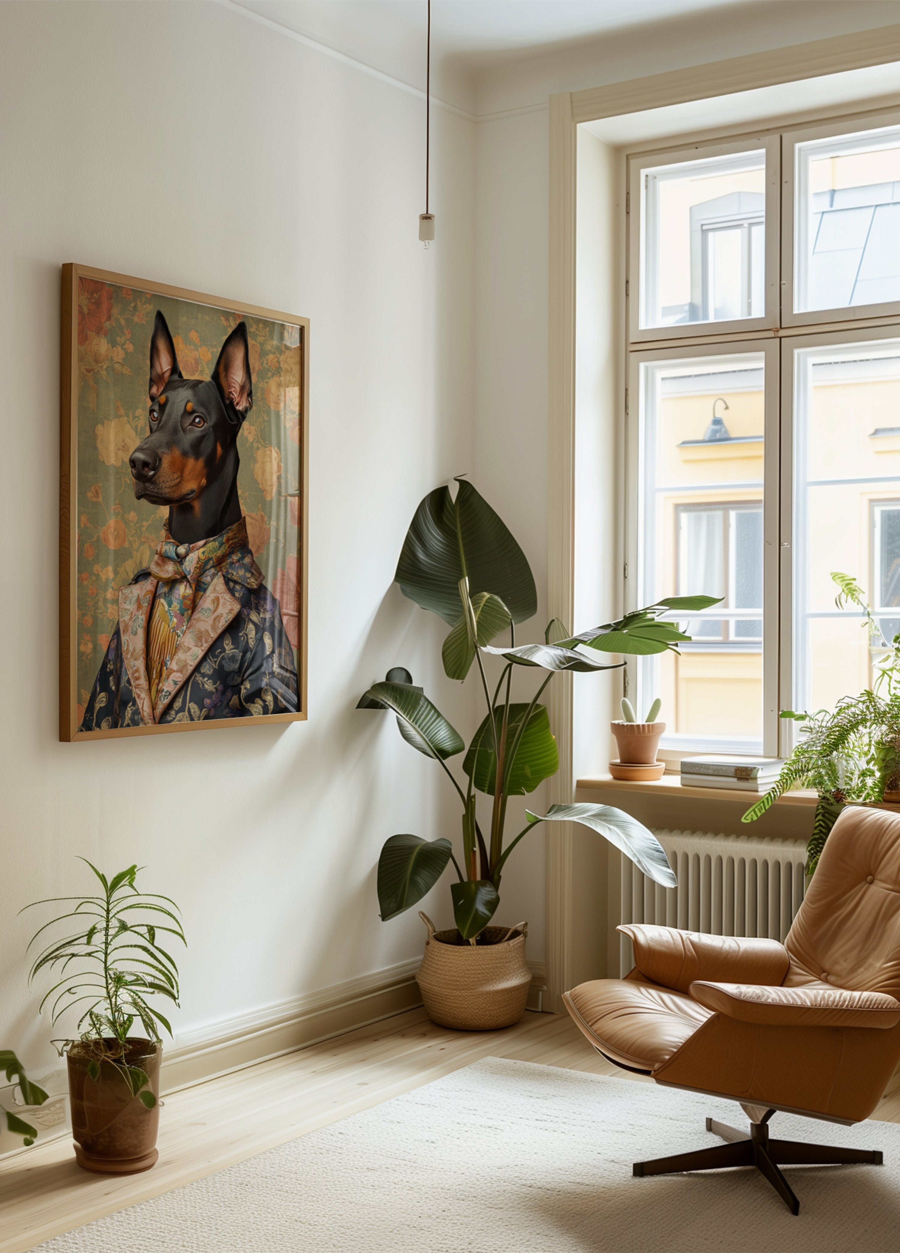 Eleganter Dobermann-Gentleman