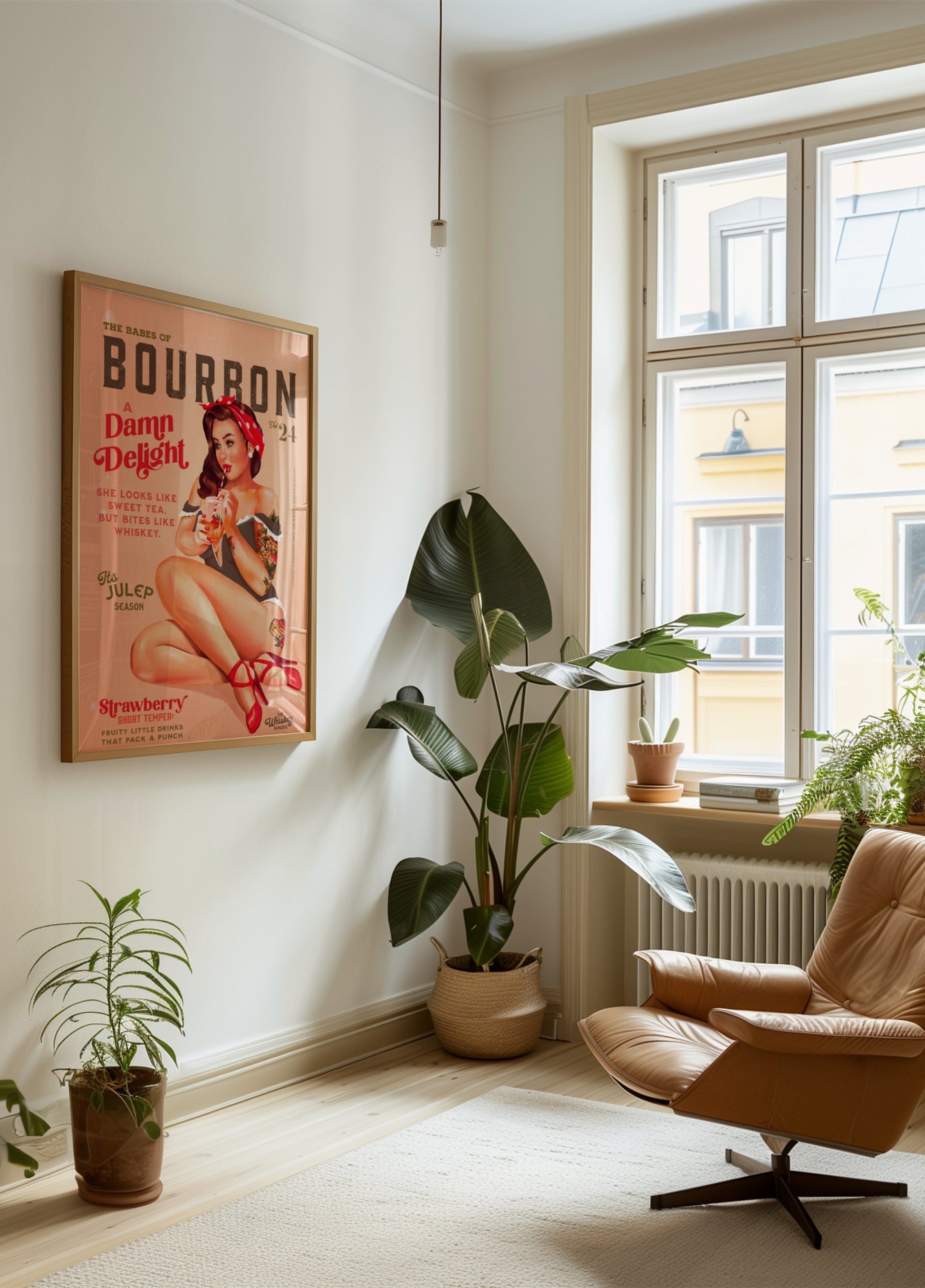 Bourbon Babes Vol 22 Vintage Pinup Girl trinkt einen Cocktail