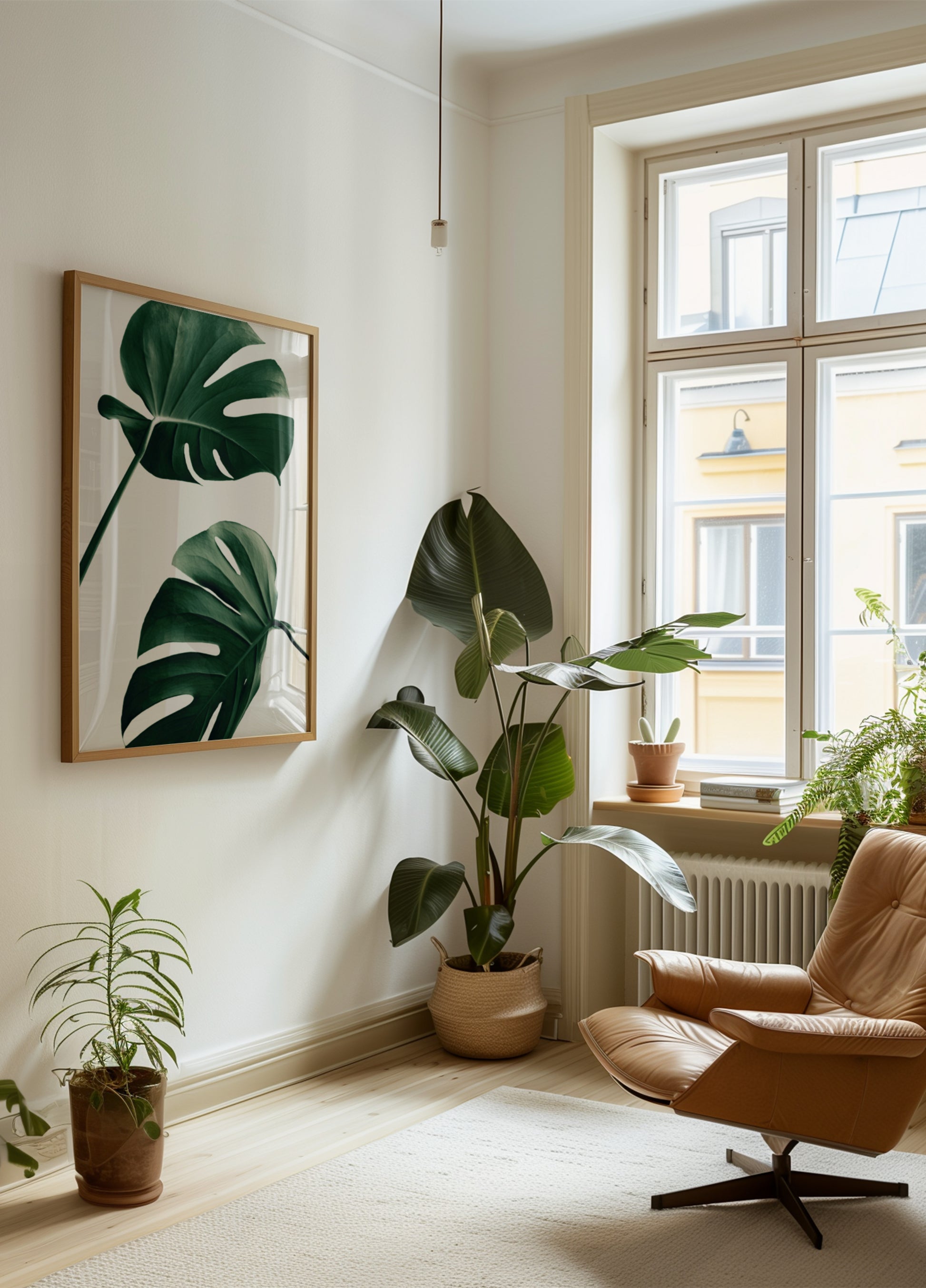 Tropische Monstera-Blätter