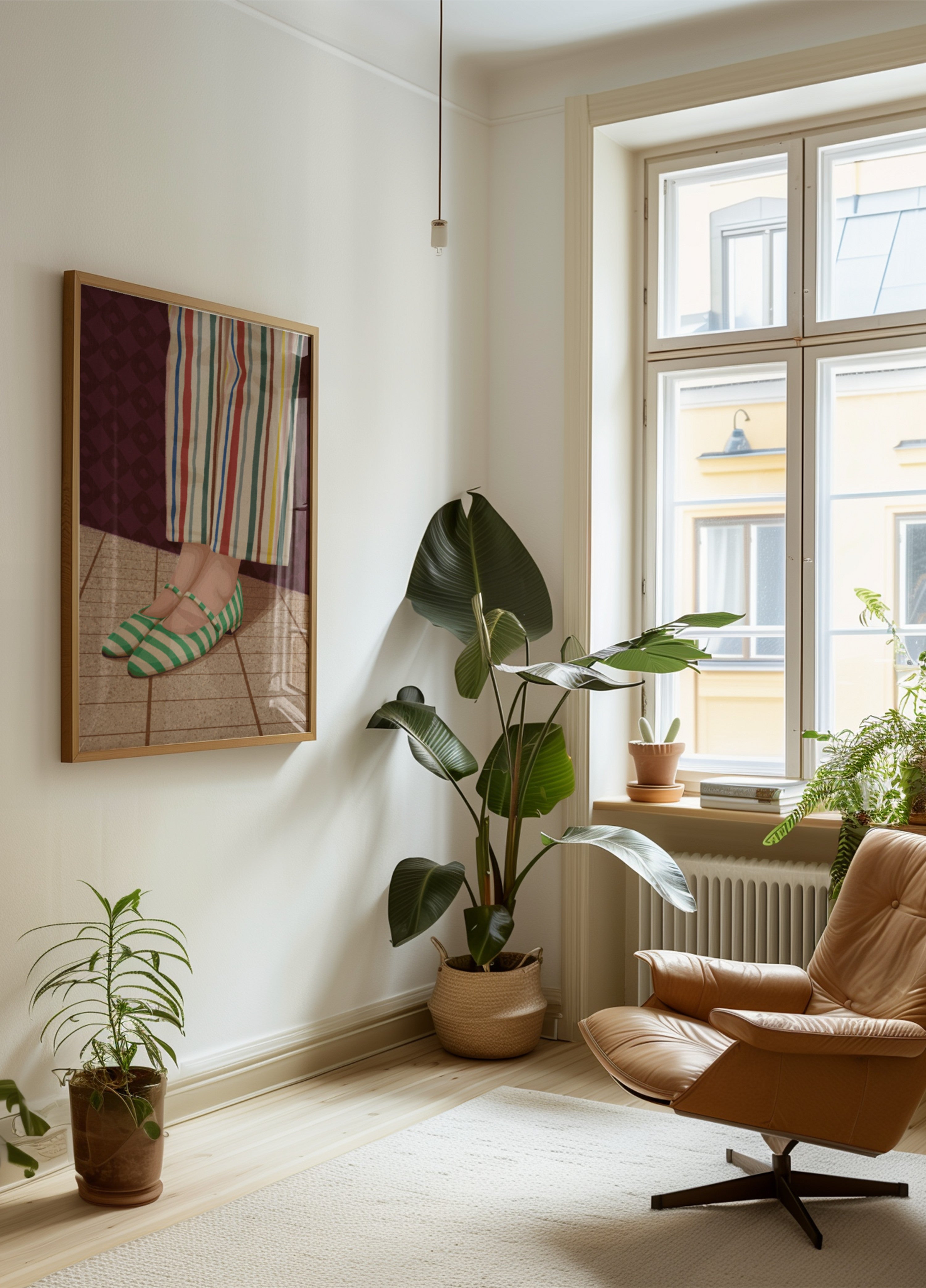 Bunt gestreifte Mary Janes
