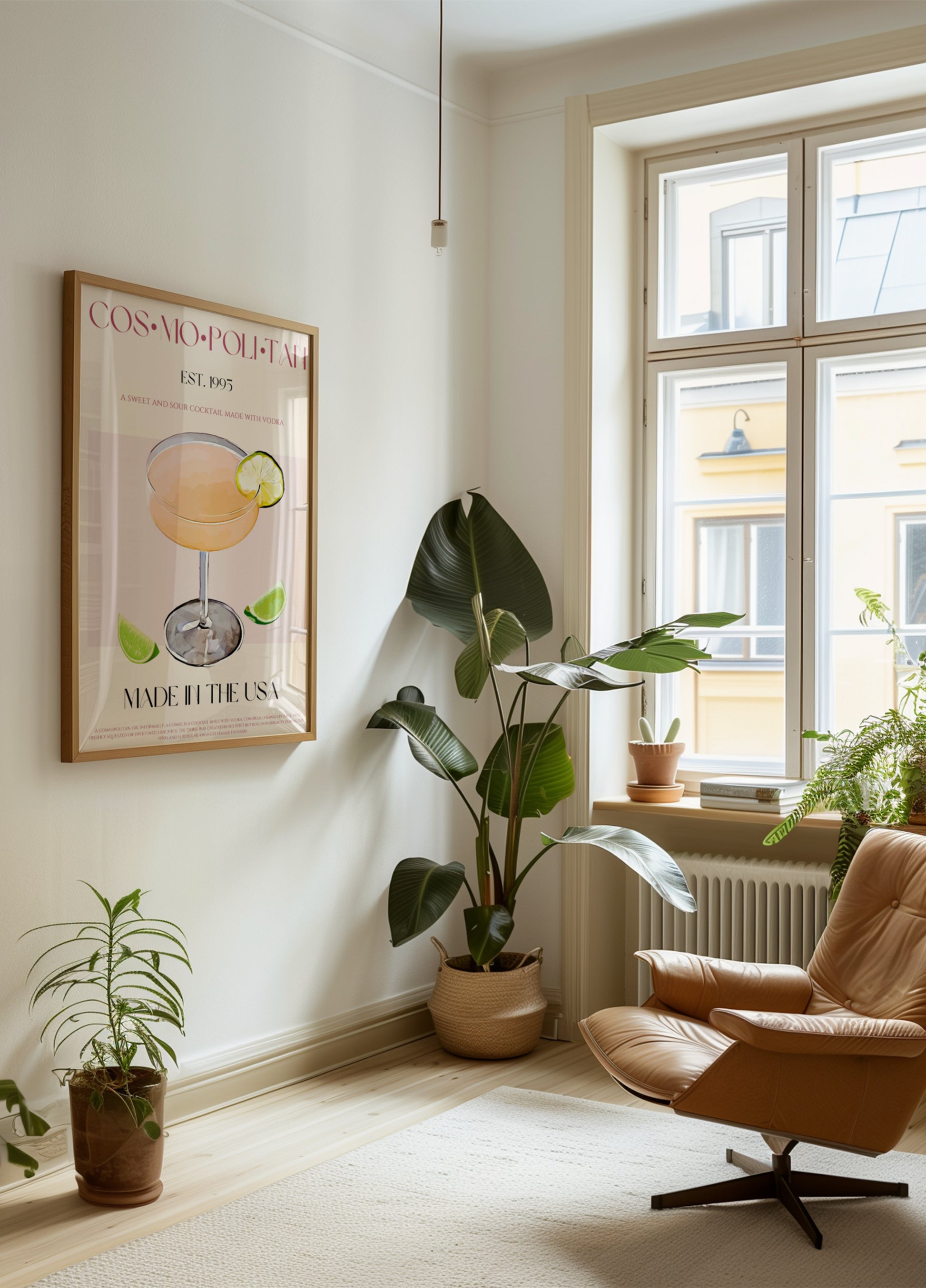Kosmopolitischer Cocktail mit Limette