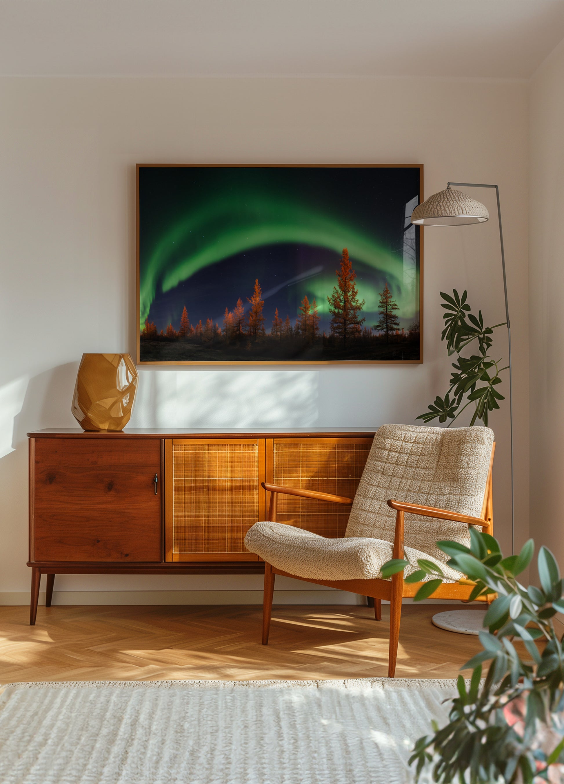 Lebendiger Aurora-Nachthimmel