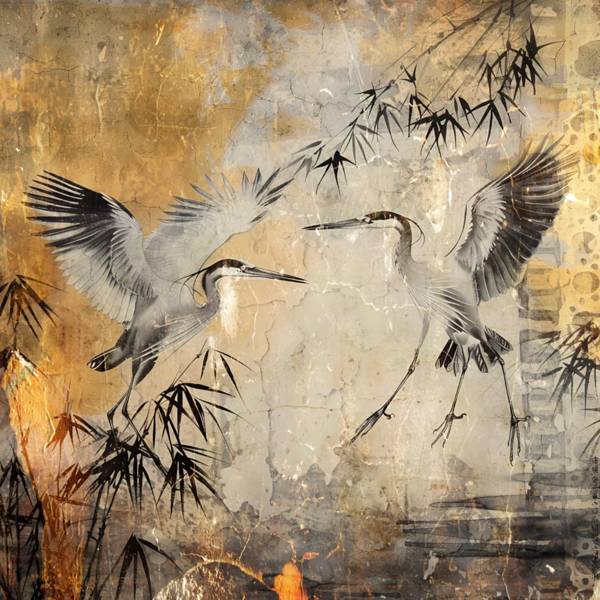 Vogel Vögel Tier Vintage Kunst Illustration Wallart 25