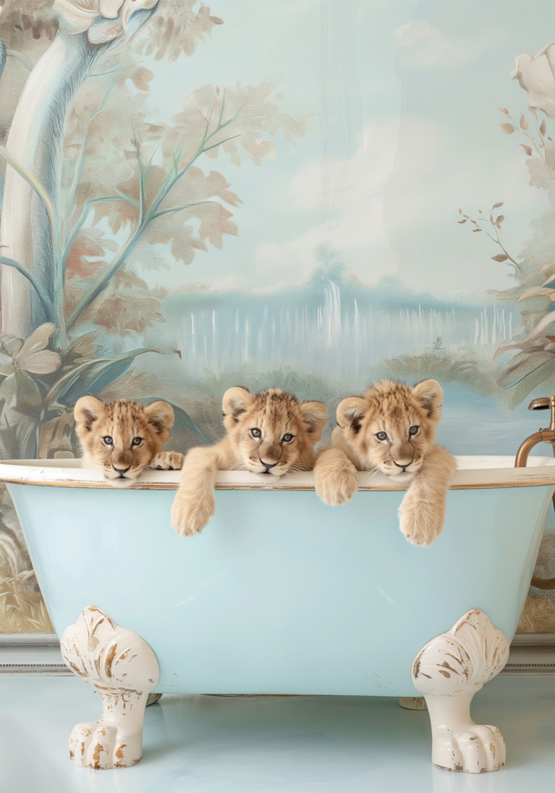 Löwenbaby-Badewanne