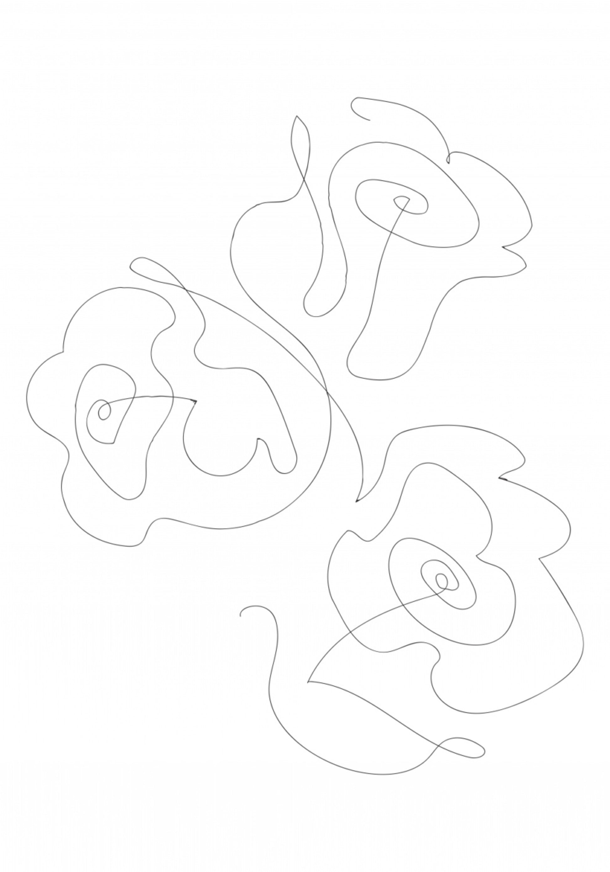 Minimalistische Linienblumen