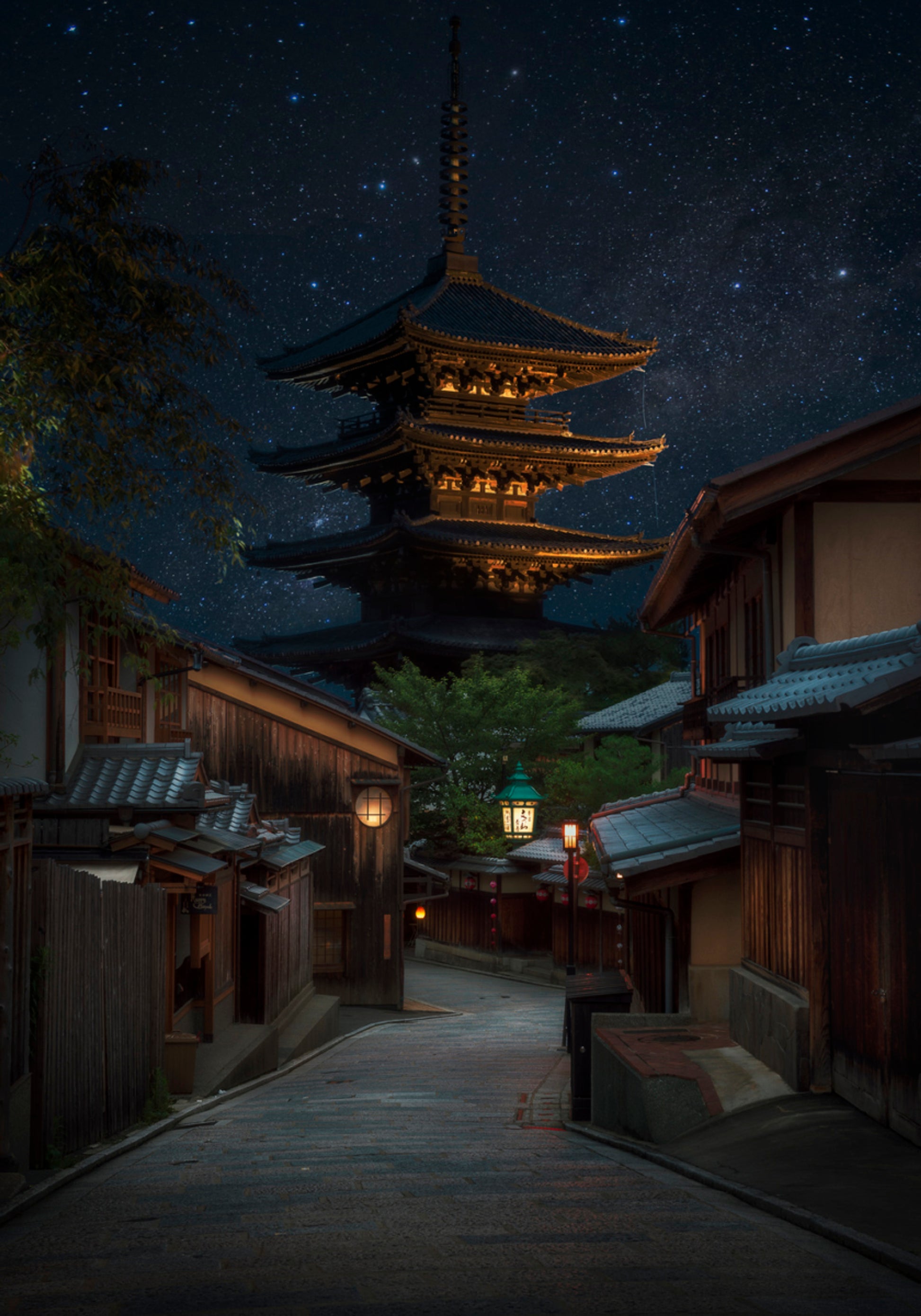 Sternennacht der Kyoto-Pagode