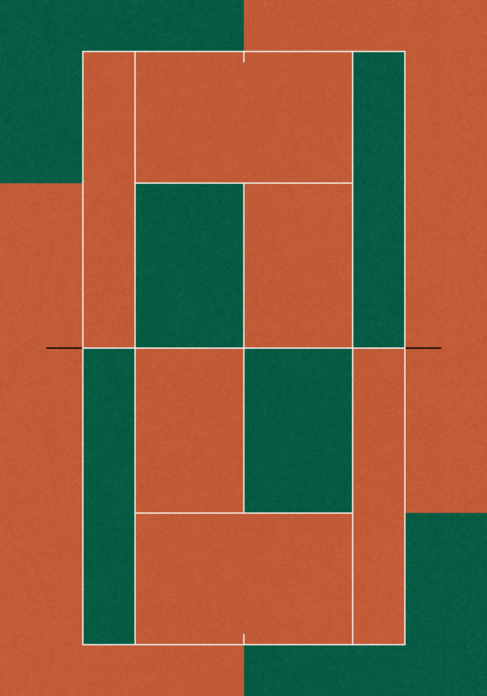 Geometrischer Tennisplatz
