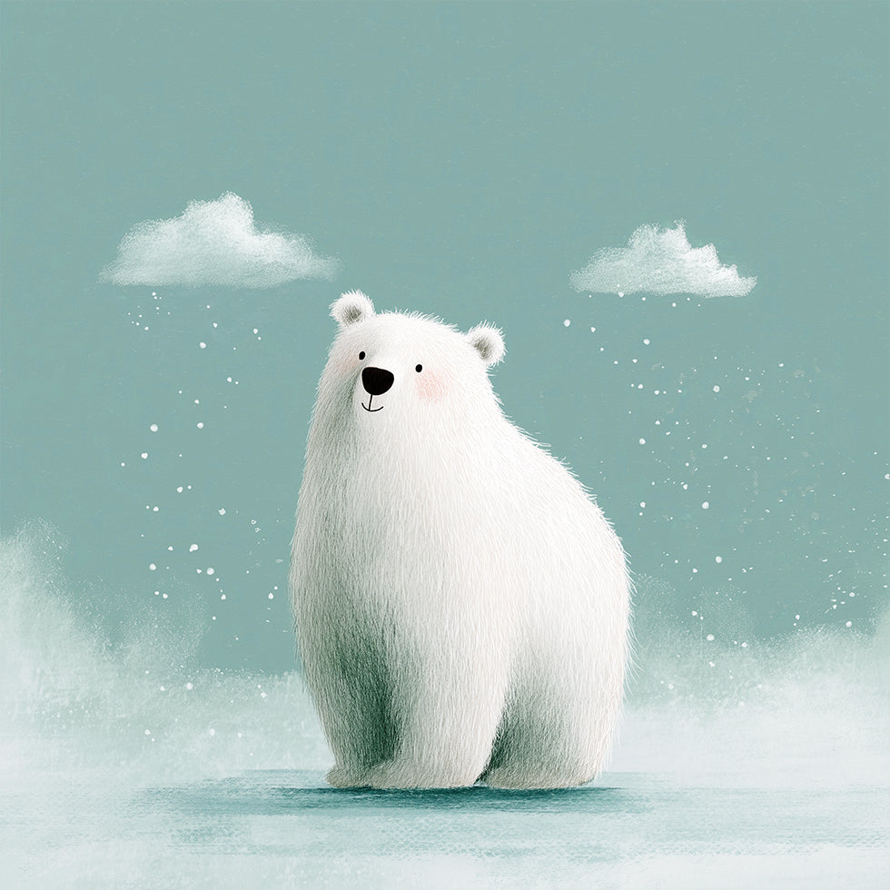 Happy polar bear Plakat - Posterbox