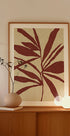 Red Leaf Silhouette Plakat - Posterbox