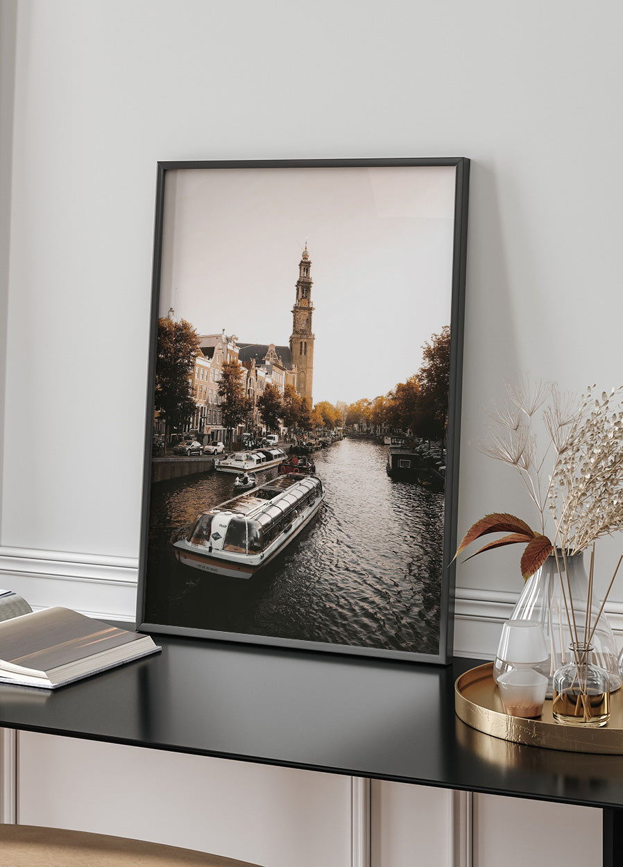 Poster Spaziergang entlang des Prinsengracht-Kanals - Posterbox.dk